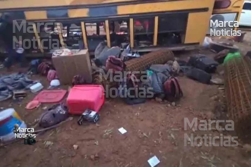 Cinco jornaleros mueren tras volcadura de autobús en Zacatecas; hay varios heridos