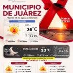 Prevén aumento de temperatura en Ciudad Juárez hasta los 39 grados