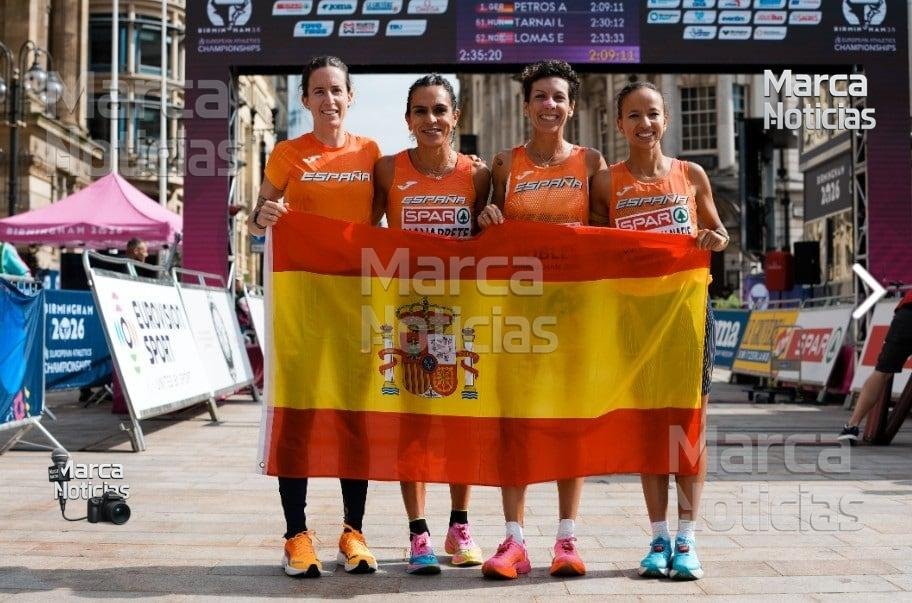 España brilla en el maratón: las atletas españolas logran la medalla de bronce por equipos en el Europeo